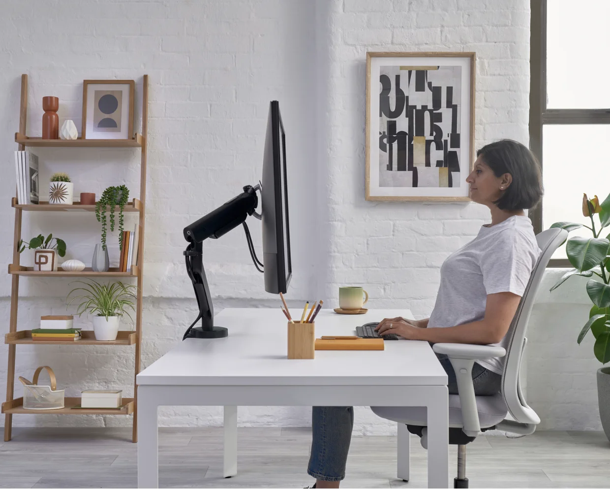 Home office workspace